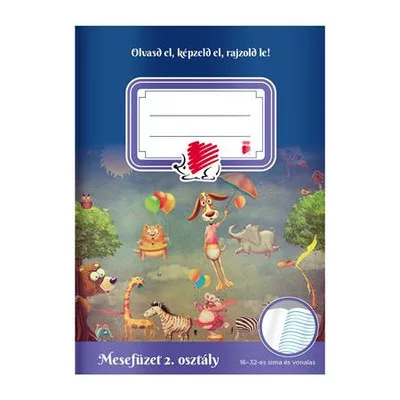 Olvasónapló, tűzött, A5, 32 lap, 2. osztály, ICO "Süni Mesefüzet" 1 db