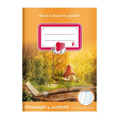 Olvasónapló, tűzött, A5, 32 lap, 4-8. osztály, ICO "Süni" 1 db