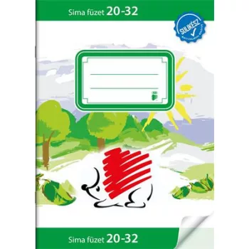   Füzet, tűzött, A5, sima, 32 lap, ICO "Süni Sulikész", "20-32" 1 db