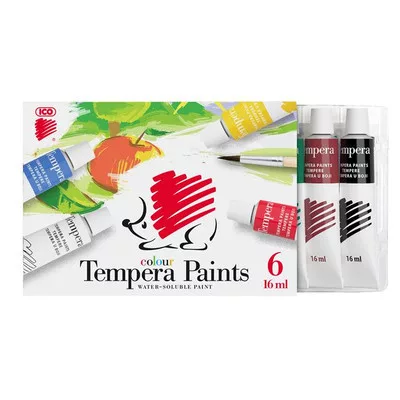 Tempera készlet, 6 darabos, ICO "Süni" 6 db