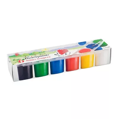 Tempera készlet, tégelyes, ICO "Süni", 6 különböző szín 6 db