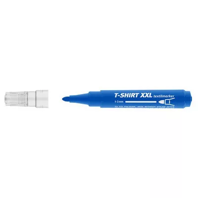 Textilmarker, 1-3 mm, kúpos, ICO "XXL T-Shirt", kék