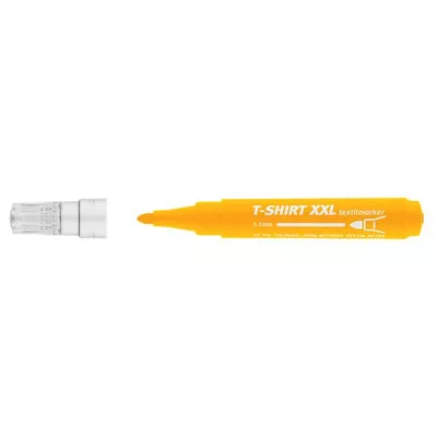 Textilmarker, 1-3 mm, kúpos, ICO "XXL T-Shirt", sárga