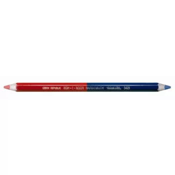   Postairón, hatszögletű, vastag, KOH-I-NOOR "3423", piros-kék 12 db