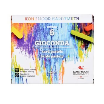   Pasztellkréta, kemény, KOH-I-NOOR "Gioconda 8111/6", 6 különböző szín 6 db