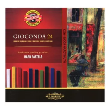   Pasztellkréta, kemény, KOH-I-NOOR "Gioconda 8114/24", 24 különböző szín 24 db