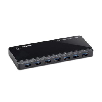   USB elosztó-HUB, 7 port, USB 3.0, 5 Gbps, TP-LINK "UH720"