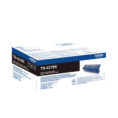Brother TN-421BK eredeti fekete tonerkazetta, ~3000 oldal