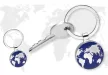 Kulcstartó, TROIKA "Around the world", kék