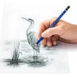 Grafitceruza készlet, akvarell, ecsettel, hatszögletű, STAEDTLER „Mars® Lumograph® aquarell 100A”, 3 különböző keménység 4 db
