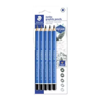   Grafitceruza készlet, jumbo, hatszögletű, STAEDTLER " Mars Lumograph Jumbo 100J", 5 különböző keménység
