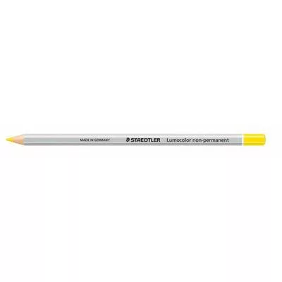 Jelölőceruza, hatszögletű, mindenre író, lemosható (omnichrom), STAEDTLER "Lumocolor 108", sárga