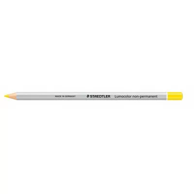 Jelölőceruza, hatszögletű, mindenre író, lemosható (omnichrom), STAEDTLER "Lumocolor 108", sárga 1 db