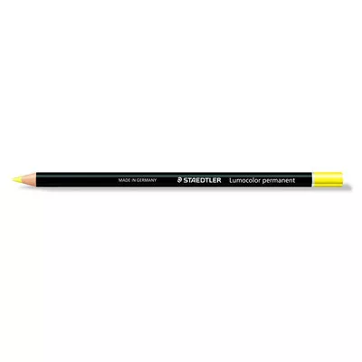 Jelölőceruza, mindenre író, vízálló (glasochrom), STAEDTLER "Lumocolor 108 20", sárga
