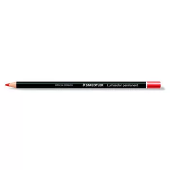   Jelölőceruza, mindenre író, vízálló (glasochrom), STAEDTLER "Lumocolor 108 20", piros