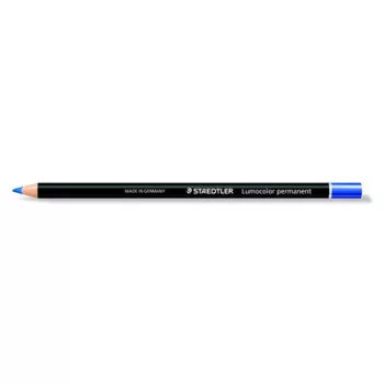   Jelölőceruza, mindenre író, vízálló (glasochrom), STAEDTLER "Lumocolor 108 20", kék