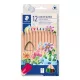 Színes ceruza készlet, háromszögletű, vastag, STAEDTLER "Noris® natural jumbo 1280N", 12 szín 12 db