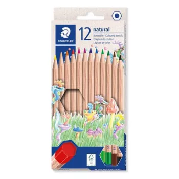   Színes ceruza készlet, hatszögletű, STAEDTLER "Noris® natural 143N", 12 szín 12 db