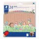 Színes ceruza készlet, hatszögletű, STAEDTLER "Noris® natural 143N", 24 szín 24 db