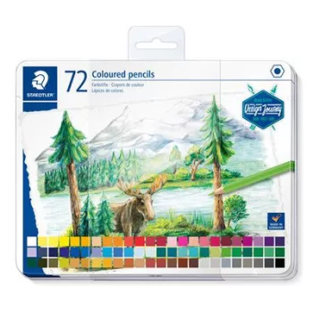   Színes ceruza készlet, hatszögletű, fémdobozos, STAEDTLER "146 C", 72 különböző szín 72 db