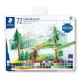 Színes ceruza készlet, hatszögletű, fémdobozos, STAEDTLER "146 C", 72 különböző szín 72 db