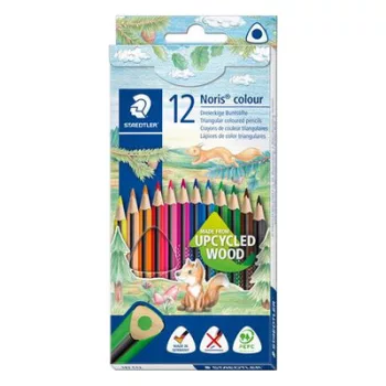   Színes ceruza készlet, háromszögletű, STAEDTLER "Noris Colour 187", 12 különböző szín 12 db
