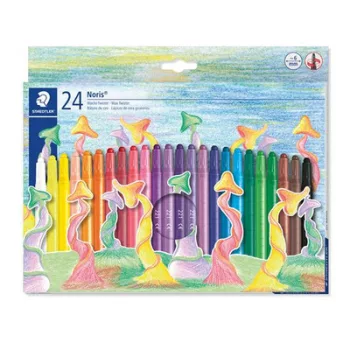   Zsírkréta, kitekerhető, STAEDTLER "Noris® 221", 24 különböző szín 24 db