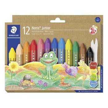   Zsírkréta, jumbo, hatszögletű, STAEDTLER "Noris Junior 224", 12 különböző szín