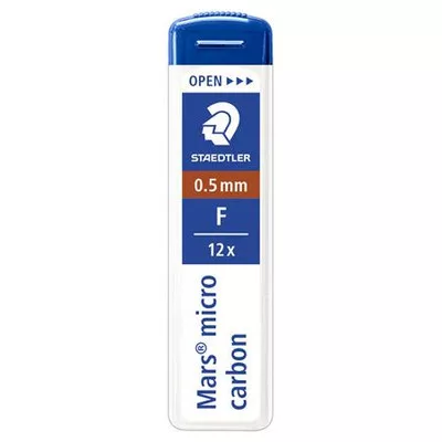 Grafitbél, F, 0,5 mm, STAEDTLER "Mars Micro Carbon 250" 12 szál