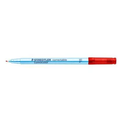 Alkoholmentes marker, OHP, 0,6 mm, STAEDTLER "Lumocolor® 305 F", piros