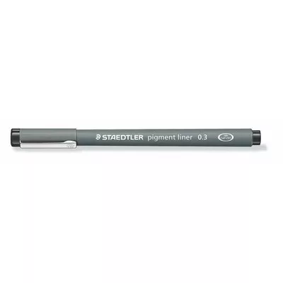 Tusfilc, 0,3 mm, STAEDTLER "Pigment Liner 308", fekete 1 db
