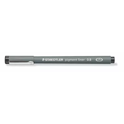Tusfilc, 0,8 mm, STAEDTLER "Pigment Liner 308", fekete 1 db