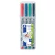 Alkoholmentes marker készlet, OHP, 0,6 mm, STAEDTLER "Lumocolor® 316 F", 4 különböző szín 4 db