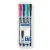 Alkoholos marker készlet, OHP, 1 mm, STAEDTLER "Lumocolor® 317 M", 4 különböző szín 4 db