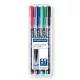 Alkoholos marker készlet, OHP, 1 mm, STAEDTLER "Lumocolor® 317 M", 4 különböző szín 4 db