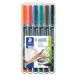 Alkoholos marker készlet, OHP, 1 mm, STAEDTLER "Lumocolor® 317 M", 6 különböző szín 6 db