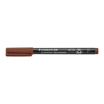   Alkoholos marker, OHP, 0,6 mm, STAEDTLER "Lumocolor® 318 F", barna 1 db