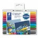 Textilfilc, kétvégű, STAEDTLER® "3190", 12 különböző szín 12 db