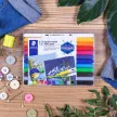 Textilfilc, kétvégű, STAEDTLER® "3190", 12 különböző szín 12 db