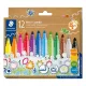 Filctoll készlet, 3 mm, háromszögletű, kimosható, STAEDTLER "Noris® jumbo 328-B", 12 szín 12 db