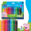 Filctoll készlet, 2,5 mm, kimosható, jumbo, STAEDTLER „Noris® junior 329”, Peppa malac, 12 szín 12 db