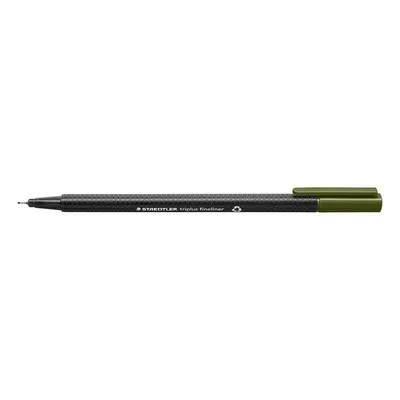 Tűfilc, 0,3 mm, STAEDTLER "Triplus 334", olivazöld