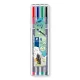 Tűfilc készlet, 0,3 mm, STAEDTLER "Triplus 334", 4 különböző szín 4 db