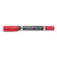 Alkoholos marker, 0,6/1,5 mm, kúpos, kétvégű, STAEDTLER "Lumocolor® duo 348", piros 1 db