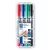 Alkoholos marker készlet, 0,6/1,5 mm, kúpos, kétvégű, STAEDTLER "Lumocolor® duo 348", 4 különböző szín 4 db