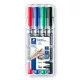 Alkoholos marker készlet, 0,6/1,5 mm, kúpos, kétvégű, STAEDTLER "Lumocolor® duo 348", 4 különböző szín 4 db