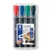 Alkoholos marker készlet, 2-5 mm, vágott, STAEDTLER "Lumocolor® 350", 4 különböző szín 4 db