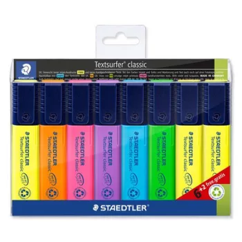   Szövegkiemelő készlet, 1-5 mm, STAEDTLER "Textsurfer Classic 364", 6+2 különböző szín 8 db