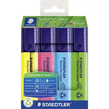   Szövegkiemelő készlet, 1-5 mm, STAEDTLER "Textsurfer® classic 364 R" 4 különböző szín 4 db