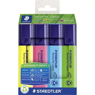 Szövegkiemelő készlet, 1-5 mm, STAEDTLER "Textsurfer® classic 364 R" 4 különböző szín 4 db